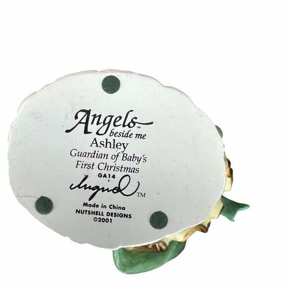 Ashley Angels Beside Me Guardian of Baby’s First Christmas 2001 Figurine - Picture 8 of 13